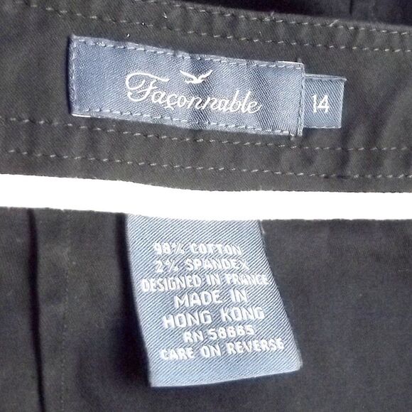 FACONNABLE Skirt, 14, Black, Closet Staple, Button front, Pockets, Belt loops - Picture 10 of 12